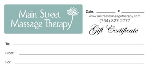 Massage gift certificate templates design a gift certificate that's sure to relax recipients with the help of brilliant certificate templates from canva. Massage Therapy Gift Certificate - Resume Template Database