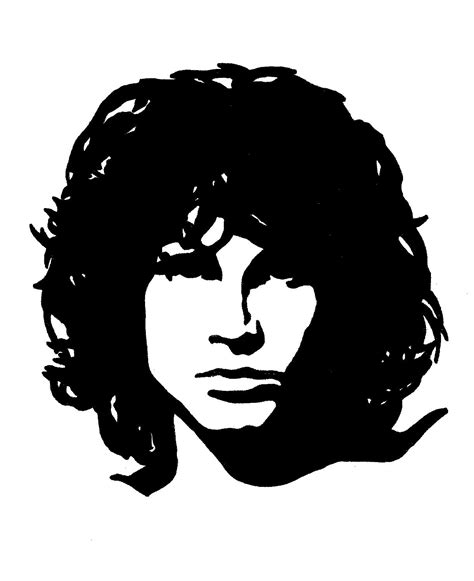 Items Similar To Jim Morrison 5x5 Black And White Portrait On Etsy Jim