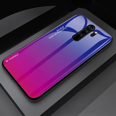 【360° rotable kickstand design】metal kickstand can rotate 360°, easy to rotate and sturdy on the case. For Xiaomi Redmi Note 8 Pro Gradient Color Glass Case ...