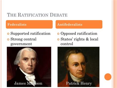 Ppt The Ratification Debate Powerpoint Presentation Id4036018