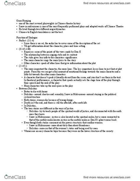 Thtr 210 Lecture Notes Spring 2018 Lecture 6 Guan Hanqing