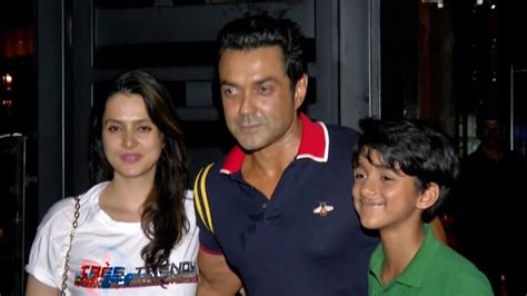 Bobby Deol With Gorgeous Wife Tanya Deol And Son At Yauatcha Youtube