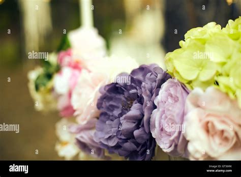 Flower wedding decorations Stock Photo - Alamy