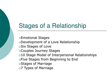 Ppt Stages Of A Relationship Powerpoint Presentation Free Download