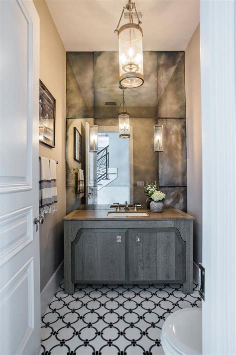 Stylish Powder Room In Gray And Neutral Tones Hgtv