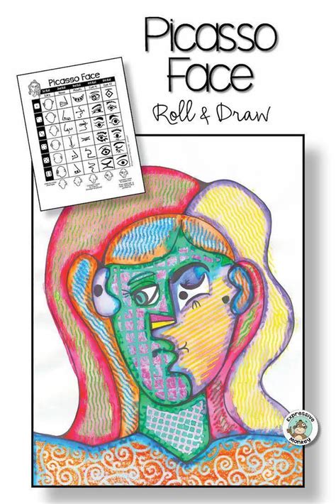 Picasso Face Roll And Draw Activity Art Lessons For Kids Picasso Art