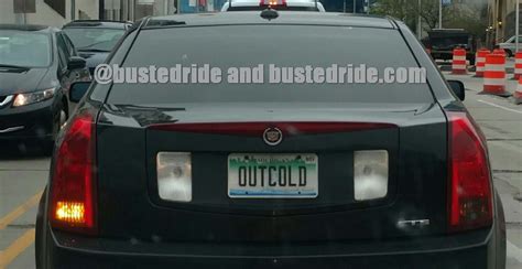 Outcold Vanity License Plate Busted Ride