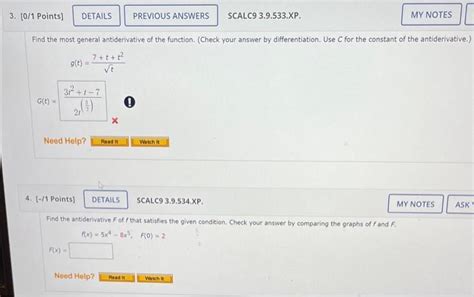 solved find the most general antiderivative of the function