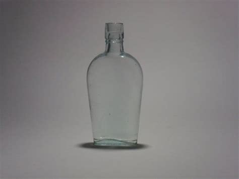Vintage Flask Glass Bottle Antique Glass Flask By Wurdesein 2400