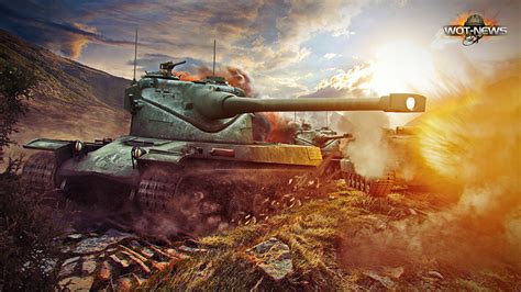 Image Wot Tanks Explosions Amx 50b 3d Graphics Flame Games Military