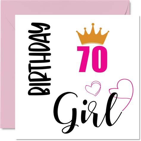 70th Birthday Card For Women Birthday Girl Happy