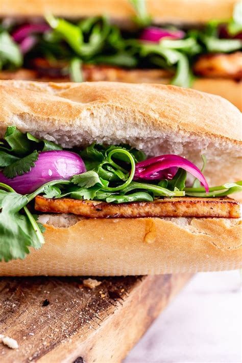 Our most trusted tofu sandwich recipes. crispy fried tofu sandwich with pink pickled onions | Tofu ...