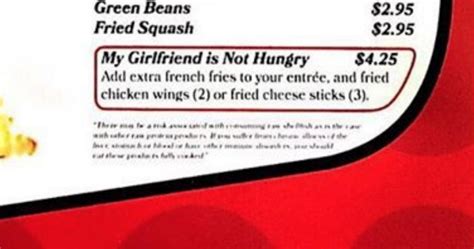 Diner Goes Viral For My Girlfriend Is Not Hungry Menu Option Scoopnest