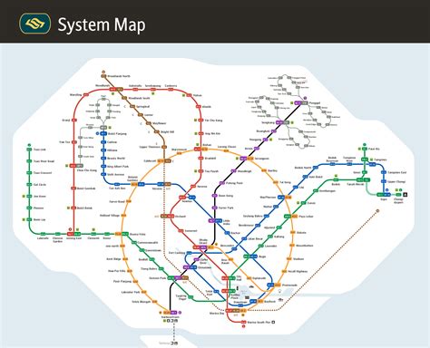 Singapore Mrt Lrt Train Rail Maps
