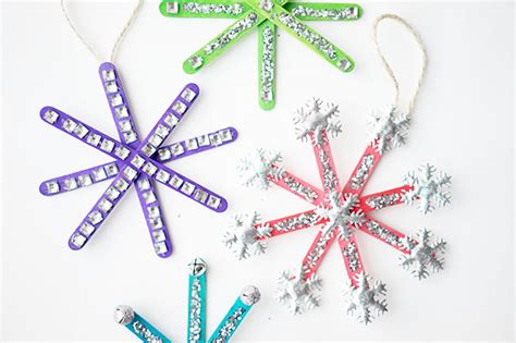 How To Make Popsicle Stick Snowflake Ornaments An Easy