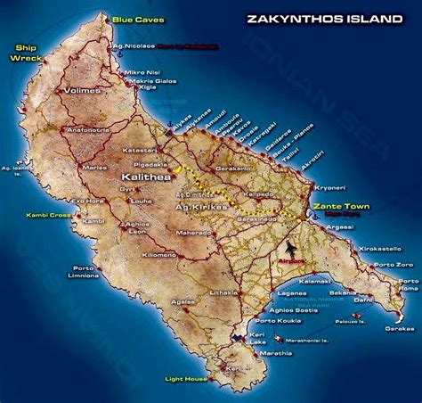 Zakynthos Map Photos Diagrams And Topos Summitpost
