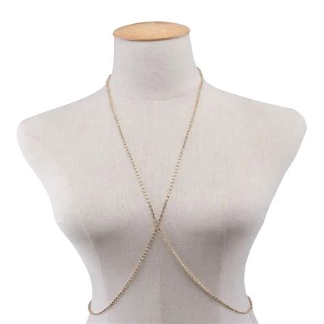 Aliexpress Com Buy SHUANGR Sexy Body Chain Necklace Gold Silver Elegant Summer Crossover Waist