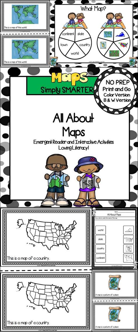 All About Maps Emergent Reader Book And Interactive Activities