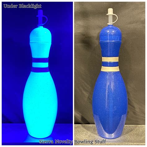 Large Bowling Pin Water Bottle 6 Pack Blue Exclusively By Sierra Products