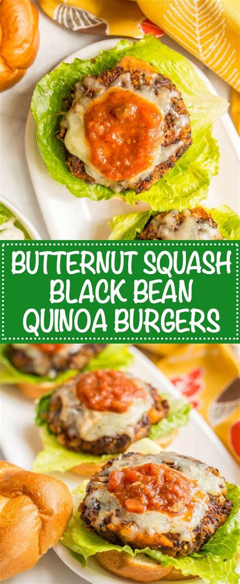 Butternut Squash Black Bean Quinoa Burgers Recipe Butternut Squash