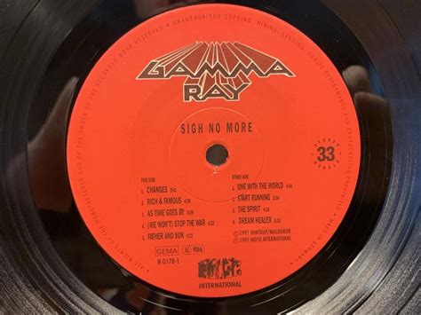 Gamma Ray Sigh No More Rare 1991 Vinylkoll