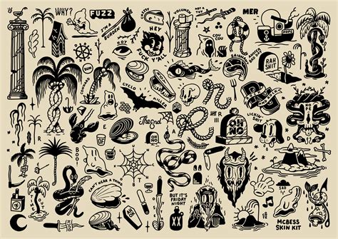 Black And White Traditional Tattoo Flash Unbrickid