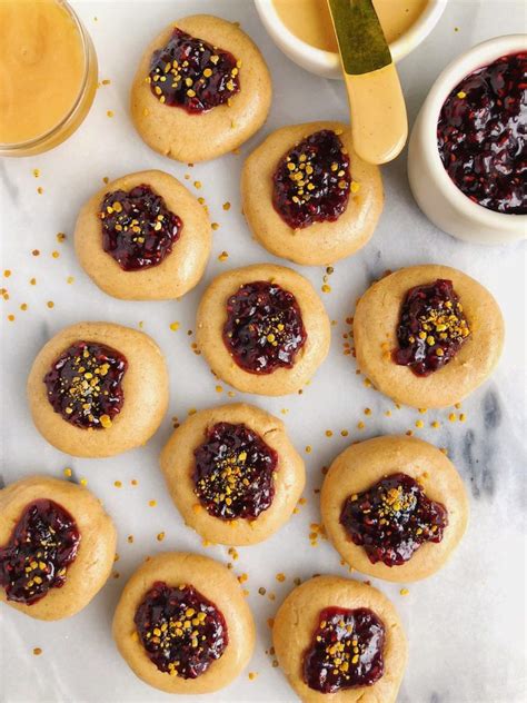 No Bake Nut Butter And Jelly Thumbprint Cookies Rachlmansfield