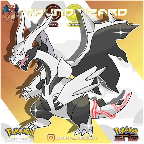 Thundrizard Type Rockelectric Species The Gargoyle Pokémon Cosas