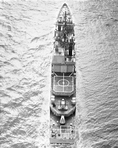 An Overhead View Of The Aegis Guided Missile Cruiser Uss Yorktown Cg