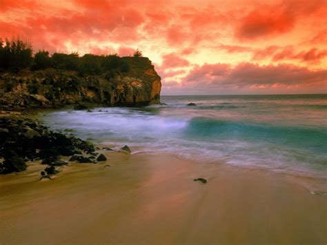 Free Download Nature Sunset At Shipwrecks Beach Poipu Kauai Hawaii