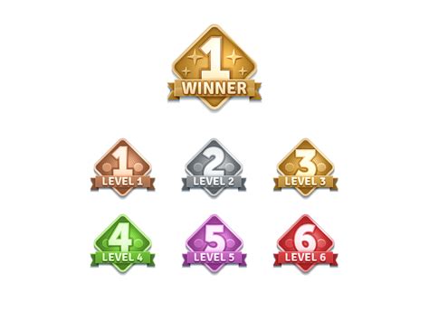 Level Badge Lineup By Scopely On Dribbble