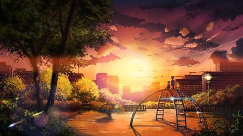 4k Scenery Sunset Anime Wallpapers Wallpaper Cave