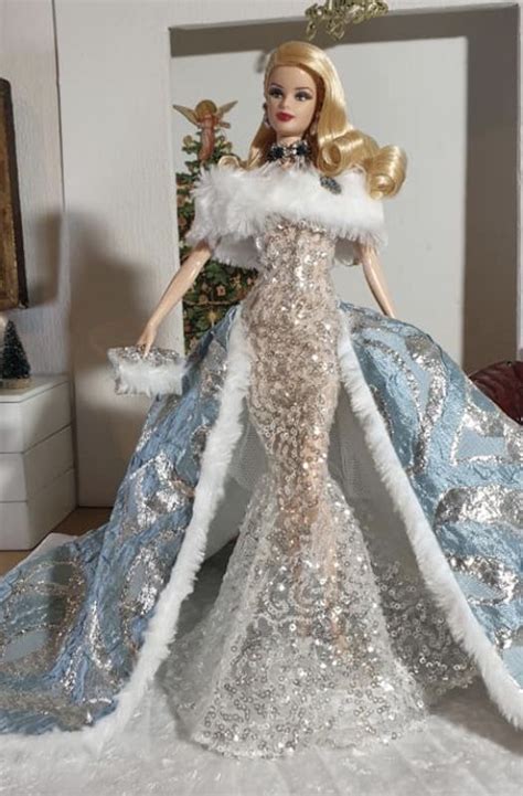 Winter Barbie Couture Barbie Gowns Beautiful Barbie Dolls Barbie Dress