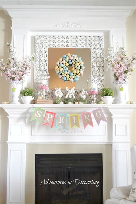 Let the flowers take over the chair. Winter Be Gone! | Spring easter decor, Spring mantle ...
