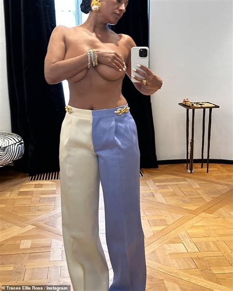Tracee Ellis Ross Shares Topless Mirror Selfie From When She Had A Fitting Backstage At