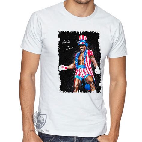 Camiseta Blusa Apollo Creed Rocky Balboa Sylvester Stallone No Elo7