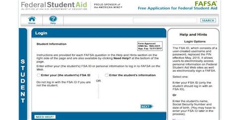 Fafsa Login Application Pin Fafsa Student