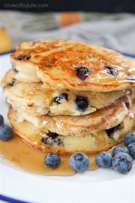 Lemon Blueberry Pancakes Cooked By Julie