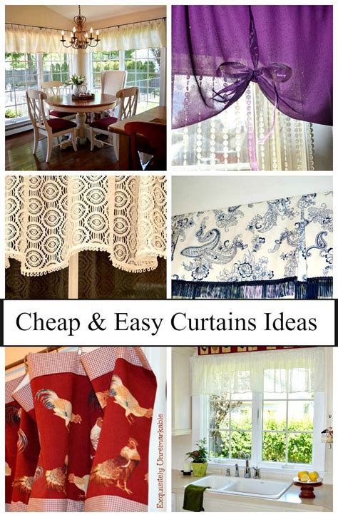 Cheap And Easy Curtain Ideas Diy Curtains Window Treatments Living
