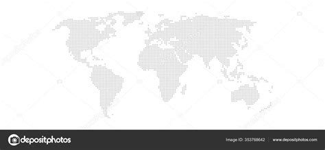 Simple World Map Grey Dots Stock Photo By ©keport 353768642
