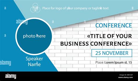 Business Conference Banner Vector Flyer Template Design Stock Vector