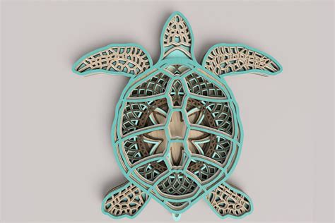 Layered Turtle Mandala Svg Crafter Files