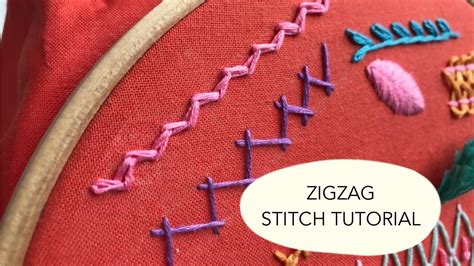 Zigzag Stitch Hand Embroidery For Beginners Youtube