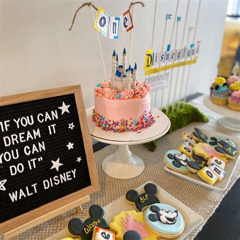 Disneyland Inspired First Birthday Disneyland Birthday Disney Theme