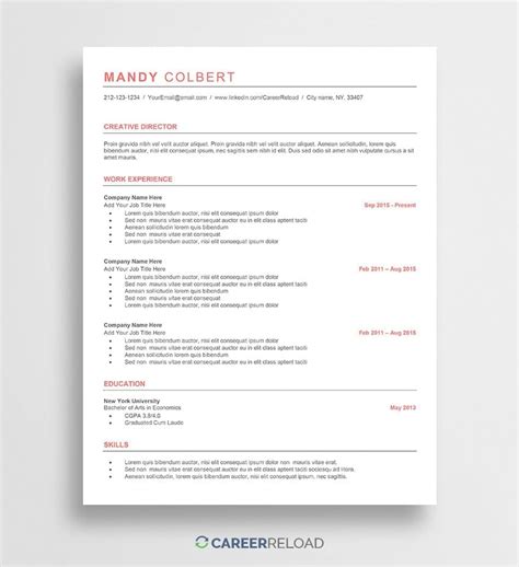 Templates are far more than just convenient — in fact, they can be crucial. Free Word Resume Templates - Free Microsoft Word CV Templates