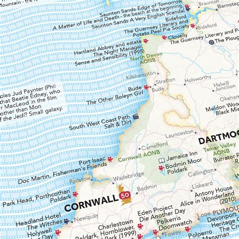 Stgs Lavishly Produced Great British Film And Tv Map — Marvellous Maps