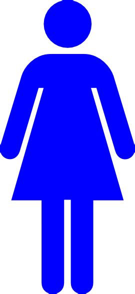 Blue Female Restroom Symbol Clip Art At Vector Clip Art