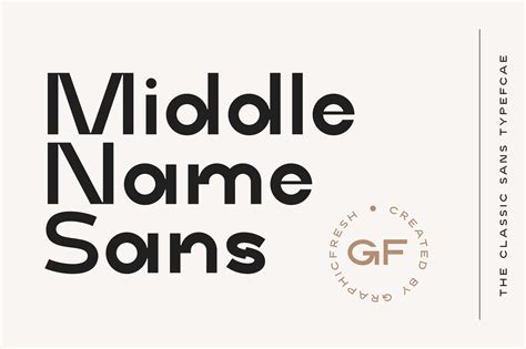 Middle Name Font By Graphicfresh · Creative Fabrica