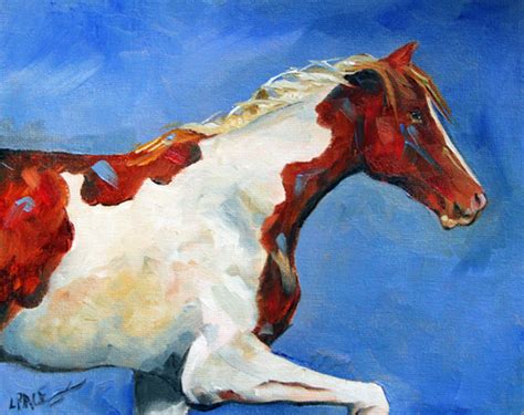 Dusk Paint Horse Paintings Contemporary Fine Art Texas Artist Laurie