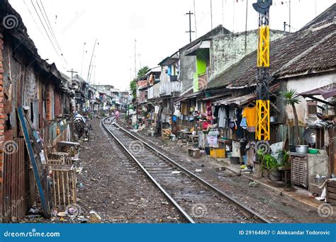 Unidentified Poor People Living In Slum Indonesia Royalty Free Stock